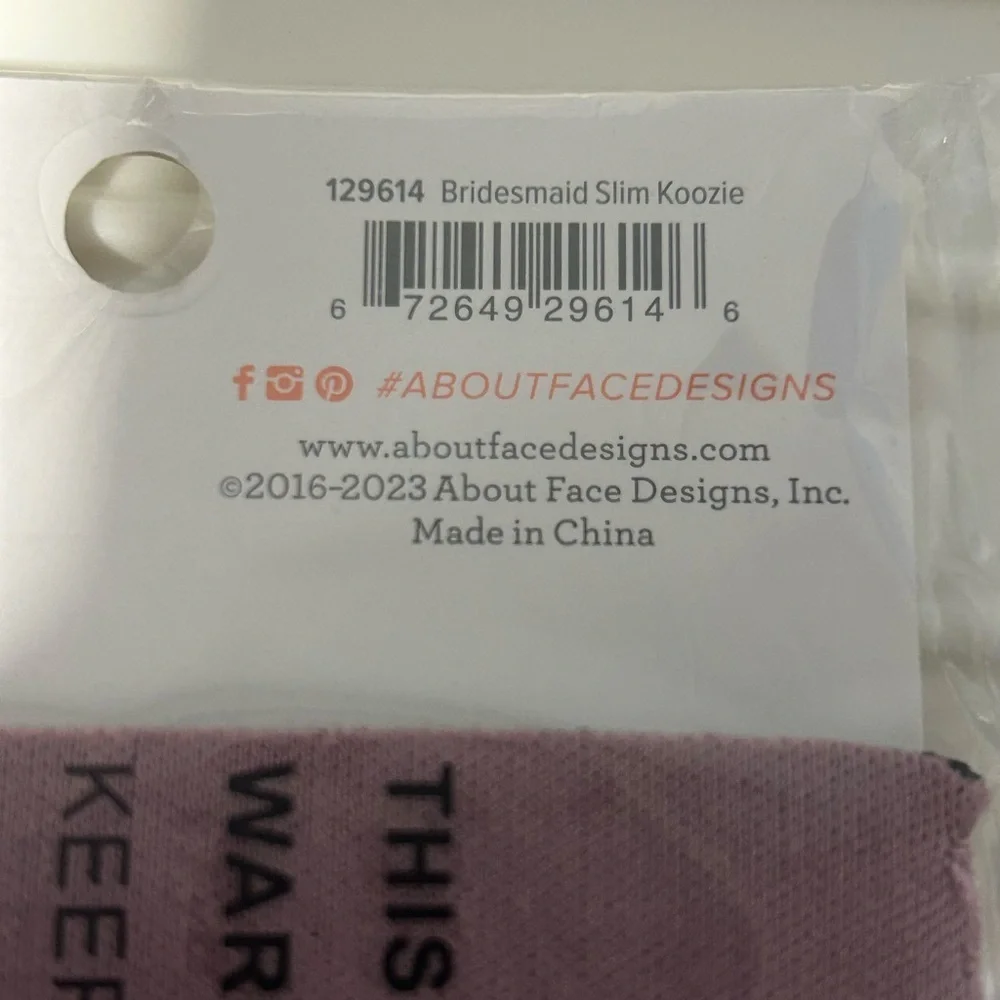 Slim Drink Koozie - Always a Bridesmaid Never a Sober One NWT OSFM